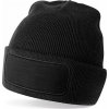 Ohrnovací čepice Beanie z recyklovaného materiálu s plochou na potisk (Barva černá)