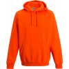 Zářivá mikina Just Hoods ve fluorescentních barvách s přední kapsou a kapucí (Velikost S, Barva zelená fluorescentní)