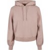 Dámská oversize mikina Build Your Brand se širokými rukávy se spadlými rameny (Velikost XS, Barva růžová jemná)