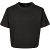 Dívčí bavlněné crop top tričko do pasu (Barva šedá melír, Velikost 110/116)