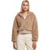 Dámský huňatý oversize bomber s kožíškem a velkou kapucí