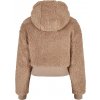 Dámský huňatý oversize bomber s kožíškem a velkou kapucí