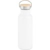 Bílá termoska s bambusovým víčkem 500 ml AveTech