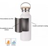 Bílá termoska s bambusovým víčkem 500 ml AveTech