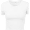 Dámské crop top tričko do pasu s příměsí elastanu (Velikost XS, Barva černá)