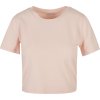 Dámské crop top tričko do pasu s příměsí elastanu (Velikost XS, Barva černá)