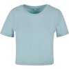 Dámské crop top tričko do pasu s příměsí elastanu (Velikost XS, Barva černá)