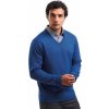 Pánský pletený svetr s výstřihem do véčka (Barva černá, Velikost 3XL)