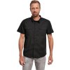 Košile s krátkým rukávem a náprsními kapsami Urban Classics (Barva černá - šedá uhlová, Velikost 3XL)