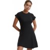 Dámské žebrované šaty Skater s áčovým střihem Urban Classics (Barva černá, Velikost 3XL)