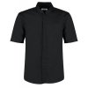 Pánská košile s mandarínským límcem a krátkým rukávem Bargear černá