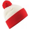 Dvoubarevná čepice Snowstar® s bambulí (Barva černá - červená výrazná)