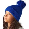 Dětská čepice s bambulí s reflexními vlákny Beechfield