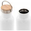 Bílá termoska s bambusovým víčkem - 750 ml AveTech