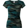 Kamuflážové dámské tričko Malfini (Velikost XS, Barva šedá kamufláž)
