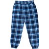 Flanelové kalhoty s elastickým pasem Burnside modrá - bílá