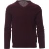 Pánský svetr Business s výstřihem do véčka (Barva červená vínová, Velikost 3XL)