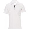 Polokošile Chic se třemi kovovými druky (Barva bílá - černá, Velikost 3XL)