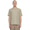 Letní plážová pánská košile z lehké viskózy Urban Classics (Barva černá - bílá, Velikost 3XL)