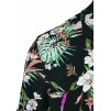 Letní plážová pánská košile z lehké viskózy Urban Classics (Barva černá - bílá, Velikost 3XL)