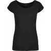 Letní dámské tričko se širokým výstřihem Build Your Brand Basic černá