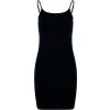 Dámské přiléhavé šaty z pružného žerzeje (Velikost XS, Barva černá)