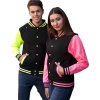 Pánská kontrastní bunda Varsity Just Hoods (Velikost XS, Barva černá - zelená)