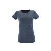 Lehké dámské triko Regent zvýrazňující dekolt (Velikost S, Barva modrý denimový melír)