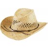 Ručně vyráběný slaměný kovbojský klobouk Beechfield přírodní