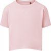 Volné dívčí crop top boxy tričko TriDri® Light Pink