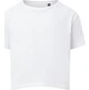 Volné dívčí crop top boxy tričko TriDri® White