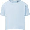 Volné dívčí crop top boxy tričko TriDri® Sky Blue