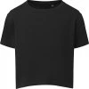 Volné dívčí crop top boxy tričko TriDri® Black