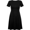 Šaty ve střední délce a s krátkými rukávky (Velikost 36, Barva černá)