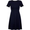 Šaty ve střední délce a s krátkými rukávky (Velikost 36, Barva černá)