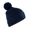 Unisex beanie čepice s klubovou nášivkou pro potisk (Barva černá)