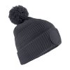 Unisex beanie čepice s klubovou nášivkou pro potisk (Barva černá)