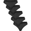 Dámská bambusová tanga – 5 kusů (Velikost L, Barva černá)