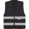 Výstražná reflexní vesta Cologne s předním zipem Korntex černá