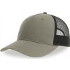 Prodyšná čepice Zion s 5 panely a recyklovanou síťovinou (Barva khaki - černá)