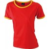 Dámské tričko s kontrastními lemy Flag-T, 165g/m (Velikost S, Barva zelená - žlutá)