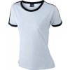 Dámské tričko s kontrastními lemy Flag-T, 165g/m (Velikost S, Barva zelená - žlutá)