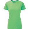 Žíhané dámské tričko z polybavlny 35% bavlna 65% polyester (Velikost XS, Barva modrá melír)