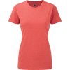Žíhané dámské tričko z polybavlny 35% bavlna 65% polyester (Velikost XS, Barva modrá melír)