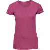 Žíhané dámské tričko z polybavlny 35% bavlna 65% polyester (Velikost XS, Barva modrá melír)