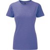 Žíhané dámské tričko z polybavlny 35% bavlna 65% polyester (Velikost XS, Barva modrá melír)