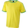 Pánské tričko Flag-T s kontrastními lemy, 165 g/m (Velikost S, Barva zelená - černá)