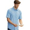 Pánská košile Poplin krátký rukáv, 55% bavlna 45% polyester (Barva černá, Velikost 3XL)