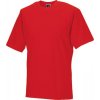 Měkčené 100% bavlněné tričko Russell 180 g/m Russell červená výrazná
