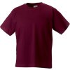 Měkčené 100% bavlněné tričko Russell 180 g/m Russell červená vínová